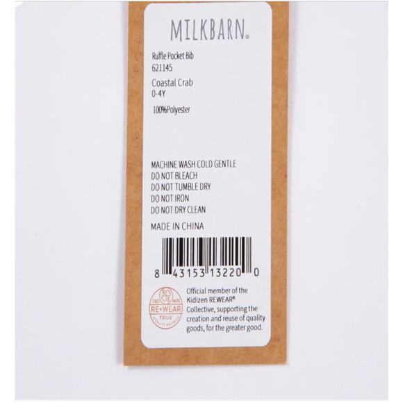 MILKBARN Coastal Crab Ruffle Pocket Bib NWT - Picture 6 of 6
